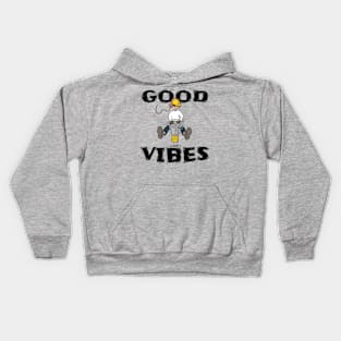 Good Vibes Construction Worker Kids Hoodie